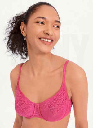 Pink Women's DKNY Modern Lace Demi Bras | Australia-D0383