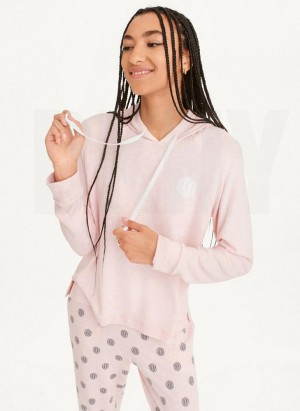 Pink Women's DKNY Top And Jogger Sleep Set Pajamas | Australia-D0451