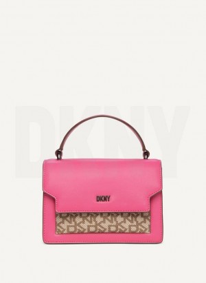 Purple Multicolor Women's DKNY Millie Logo Crossbody Bags | Australia-D0781