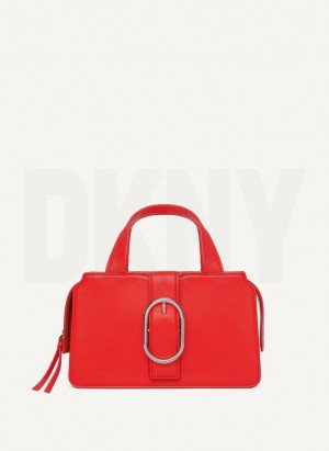 Red Women's DKNY Buckle Crossbody Bags | Australia-D0888