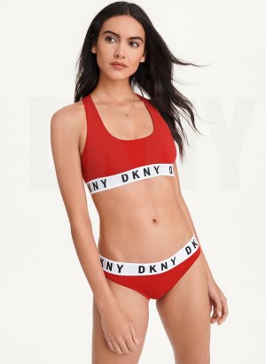 Red Women's DKNY Cozy Boyfriend Racerback Bras | Australia-D0863