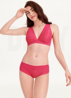 Red Women's DKNY Lace Comfort Hipster Panties | Australia-D0931