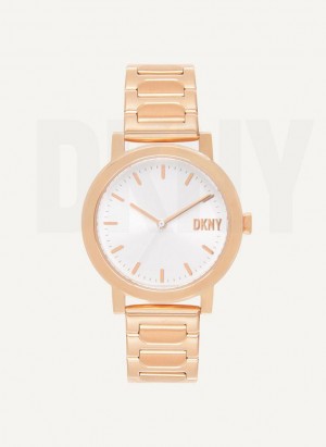 Rose Gold Women's DKNY New Platform Watches | Australia-D1164
