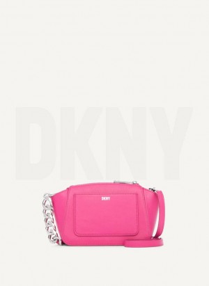Rose Purple Women's DKNY Mini Dome Crossbody Bags | Australia-D0653