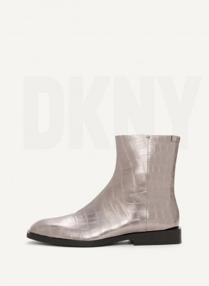 Silver Women's DKNY Chelsea Boots | Australia-D0101