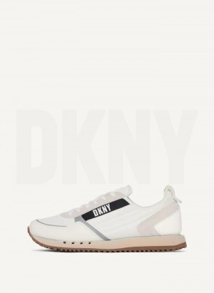 White Men's DKNY Jersey  Sneakers | Australia-D1725