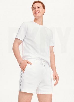 White Men's DKNY Tenniss Shorts | Australia-D0725