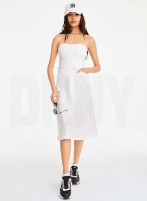 White Women's DKNY Corset Dresses | Australia-D1847