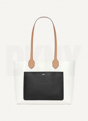 White / Multicolor Women's DKNY Ines Tote Bags | Australia-D1567