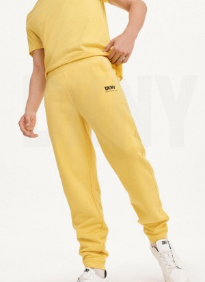 Yellow Men's DKNY French Terry Pants | Australia-D1272