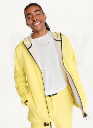 Yellow Men's DKNY Nylon Windbreaker Jackets | Australia-D0993