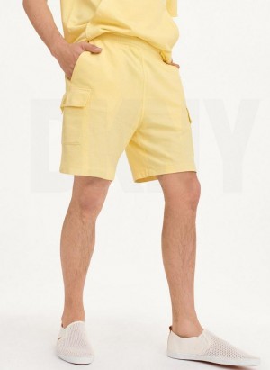 Yellow Men's DKNY Pigment Garment Dye Shorts | Australia-D1797