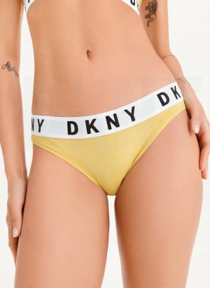 Yellow Women's DKNY Cozy Boyfriend Bikini Panties | Australia-D1195