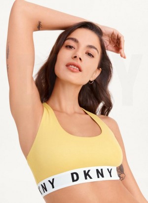 Yellow Women's DKNY Cozy Boyfriend Racerback Bras | Australia-D1430