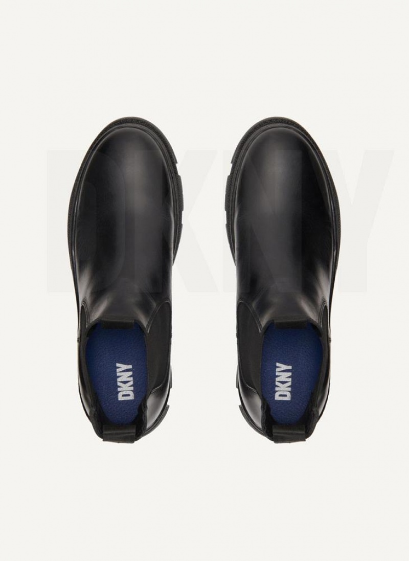 Black Men's DKNY Chelsea Boots | Australia-D0619