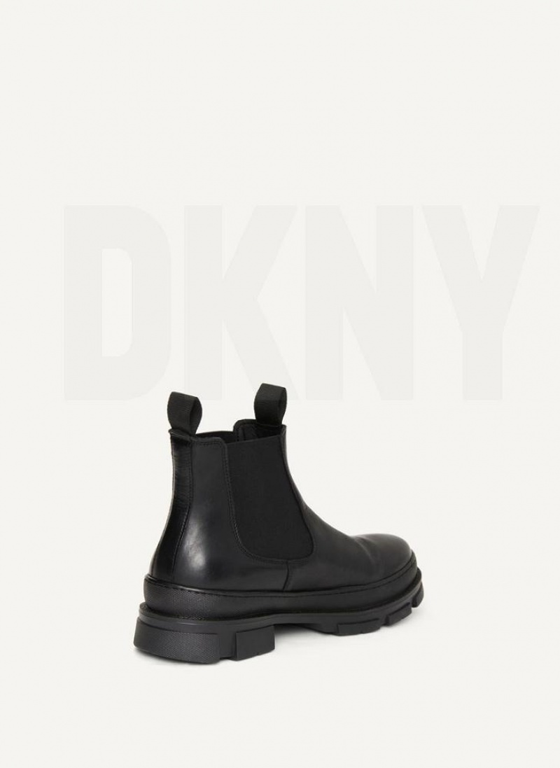 Black Men's DKNY Chelsea Boots | Australia-D0619