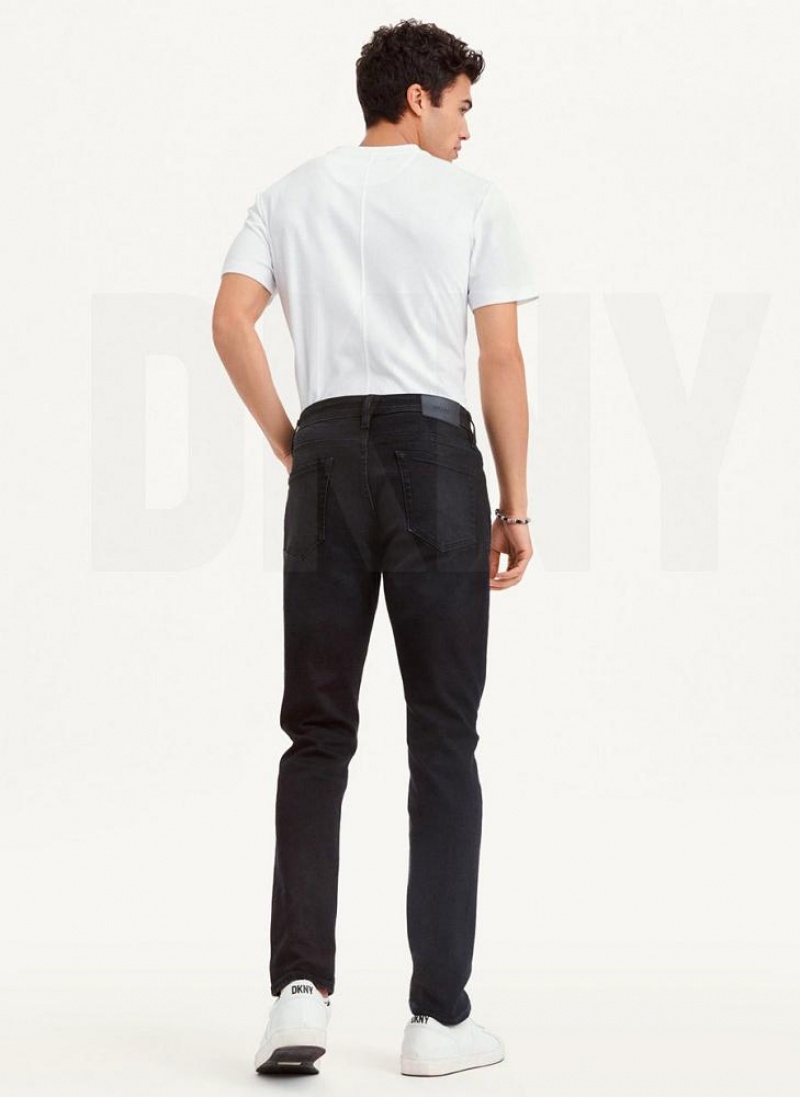 Black Men's DKNY Destructed Denim Jeans | Australia-D0644
