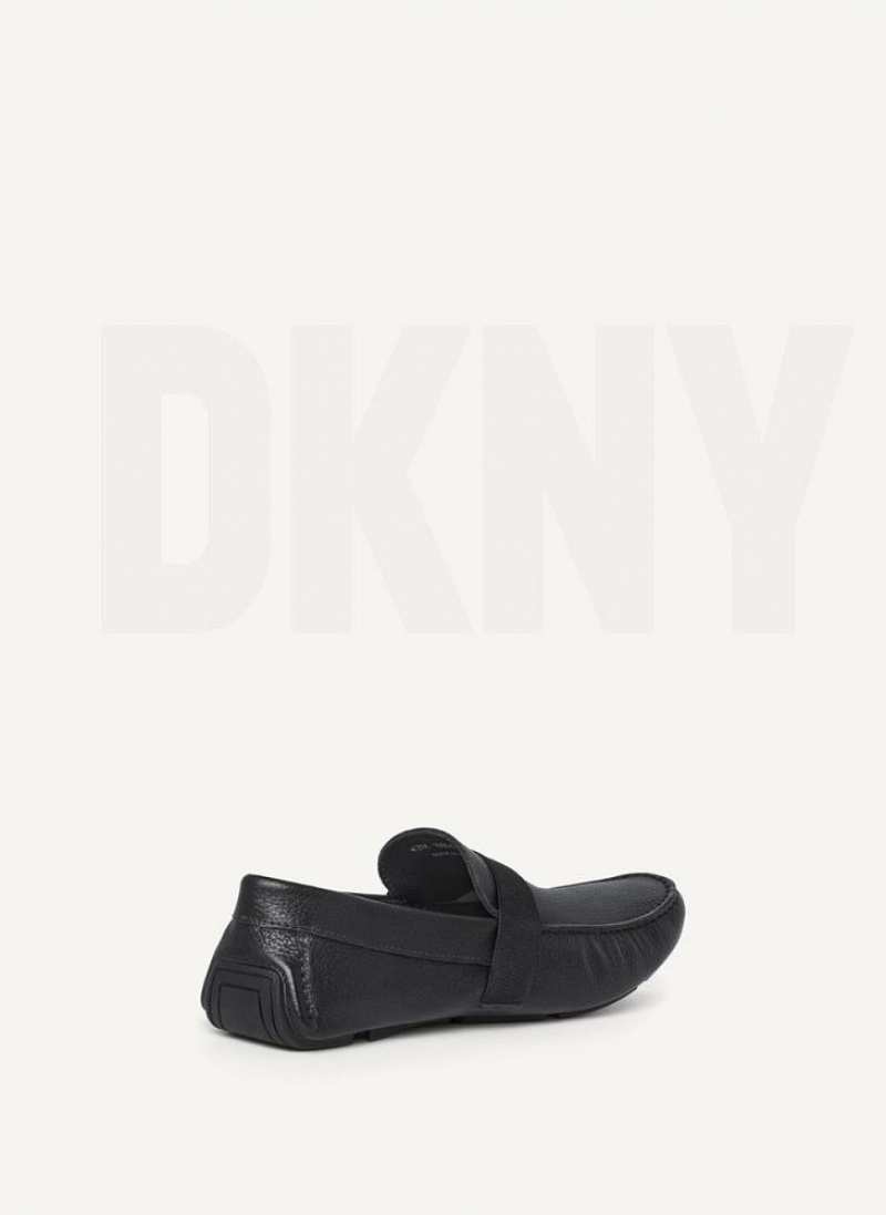 Black Men's DKNY Modern Strap Driver Sneakers | Australia-D0964