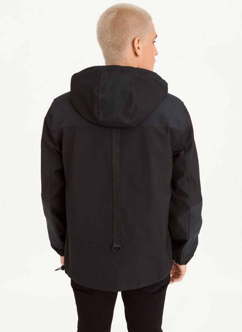 Black Men's DKNY Multi Pocket Jackets | Australia-D0933