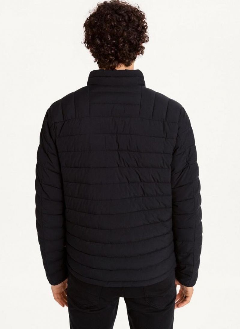 Black Men's DKNY Packable Puffer Jacket | Australia-D1917