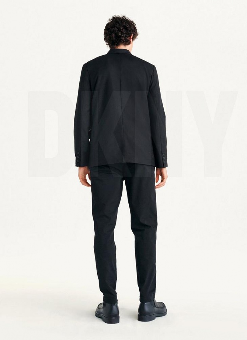 Black Men's DKNY Relaxed Blazers | Australia-D1741