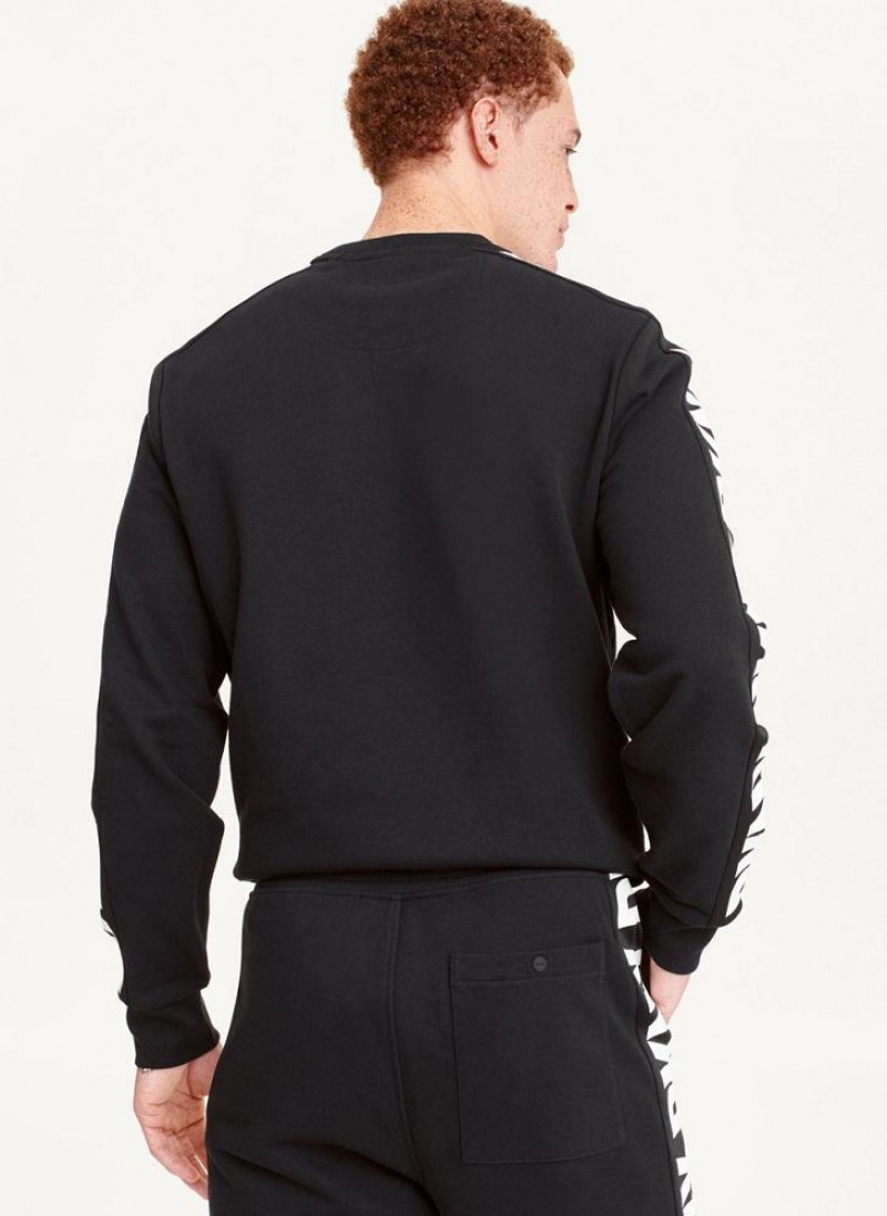 Black Men's DKNY Repeated Logos Shorts | Australia-D1210