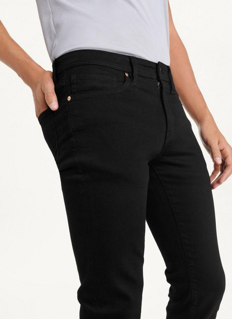 Black Men's DKNY Skinny Black Rinse Denim Jeans | Australia-D1724