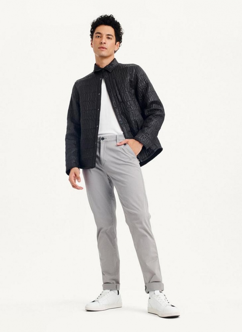 Black Men's DKNY Stitch Jacket Shirts | Australia-D1913