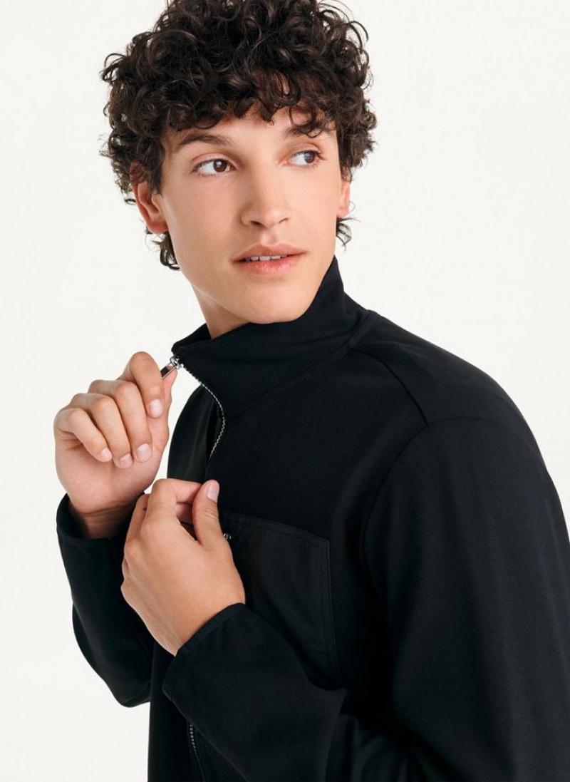 Black Men's DKNY Yoga Jackets | Australia-D1835