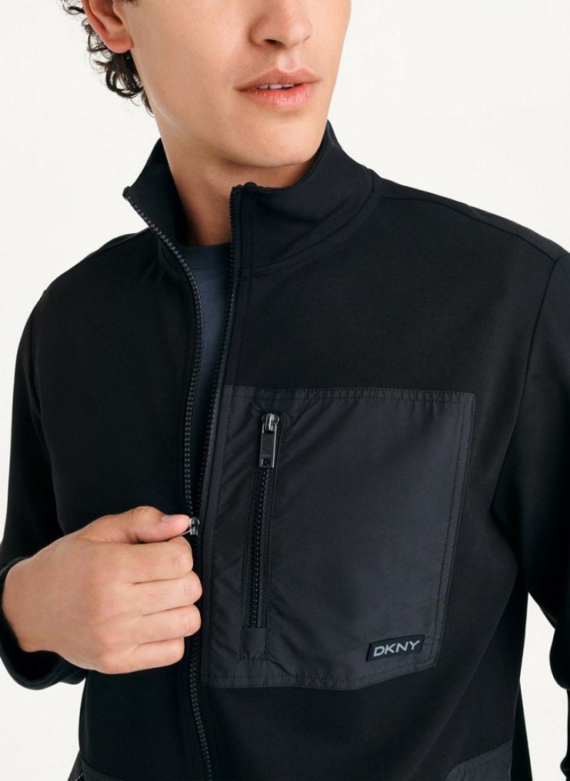 Black Men's DKNY Yoga Jackets | Australia-D1835