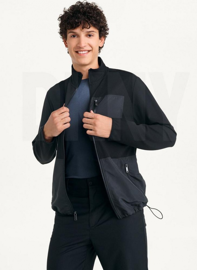 Black Men's DKNY Yoga Jackets | Australia-D1835