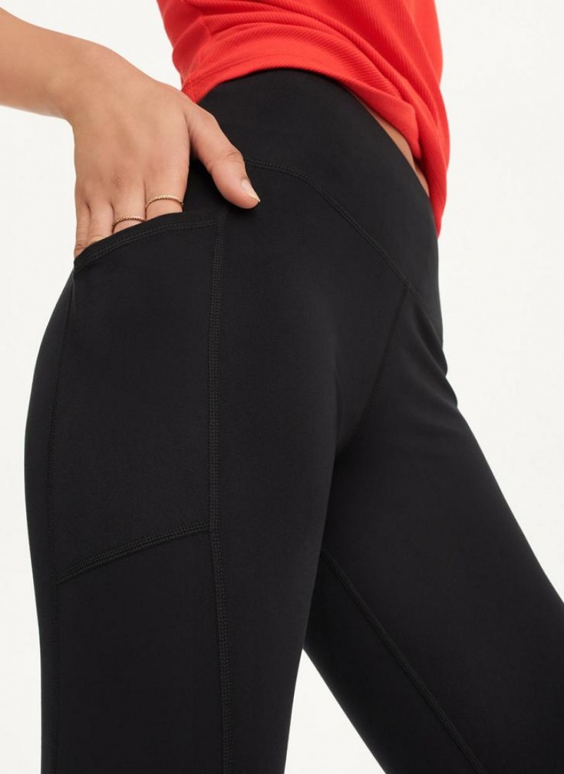 Black Women's DKNY Balance Compression Pedal Pusher Leggings | Australia-D1443