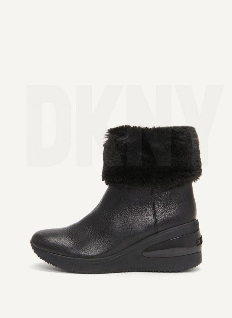 Black Women\'s DKNY Baxter Wedges | Australia-D1509