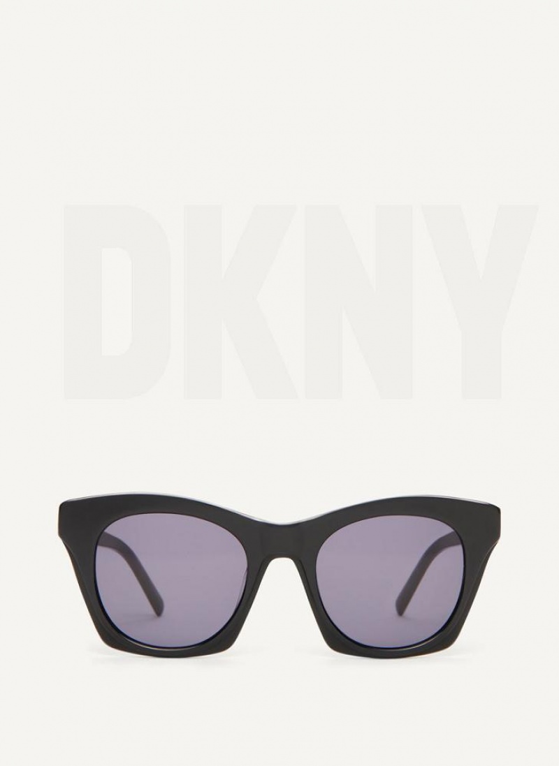 Black Women\'s DKNY Cat Eye Sunglasses | Australia-D0198