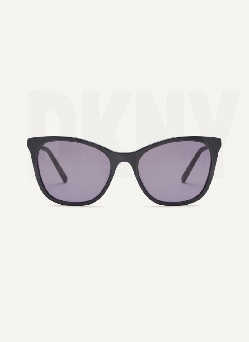 Black Women\'s DKNY City Native Cat Eye Sunglasses | Australia-D0348