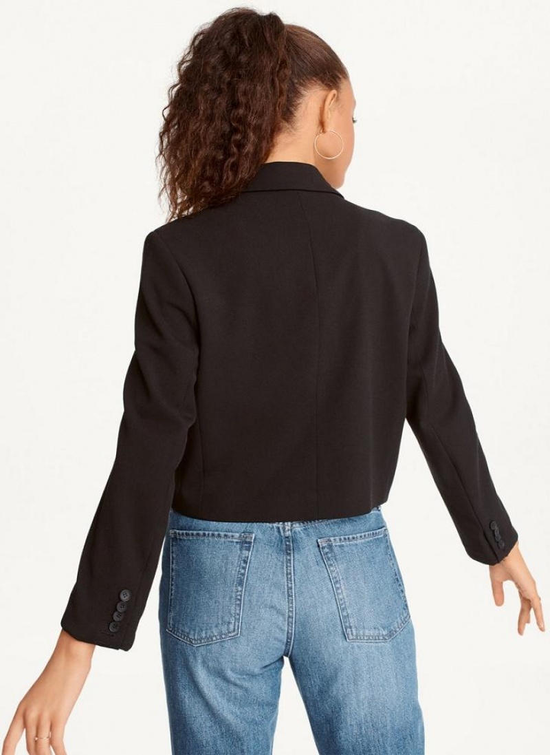 Black Women's DKNY Cropped Blazers | Australia-D0562