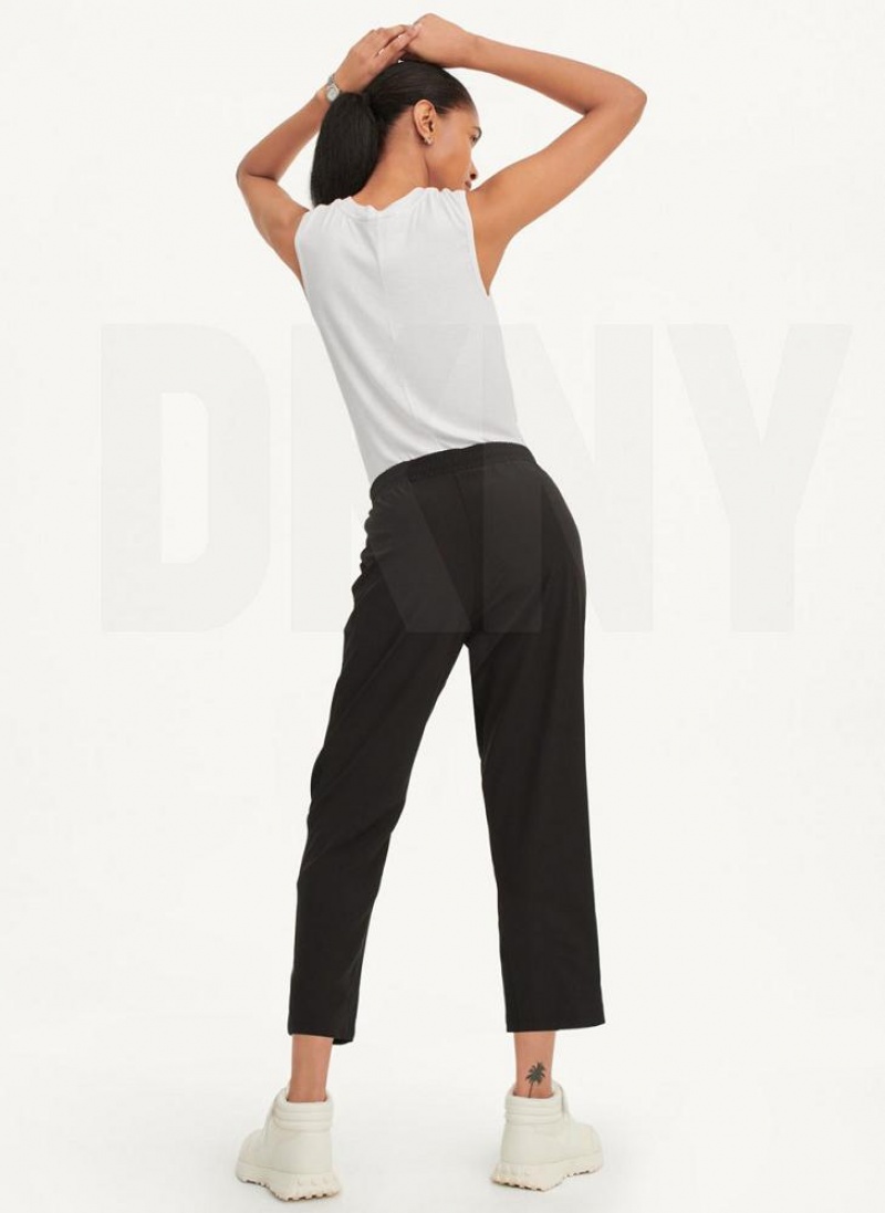 Black Women's DKNY Cropped Cigarette Pants | Australia-D0342
