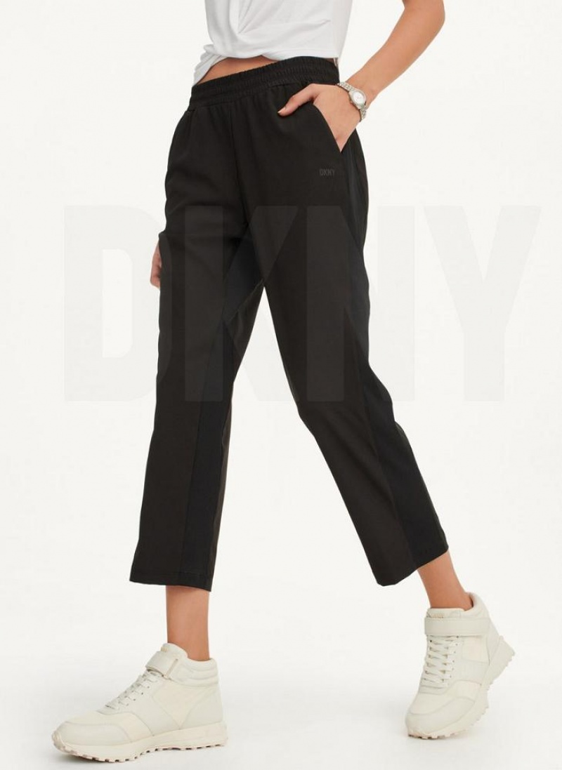 Black Women\'s DKNY Cropped Cigarette Pants | Australia-D0342