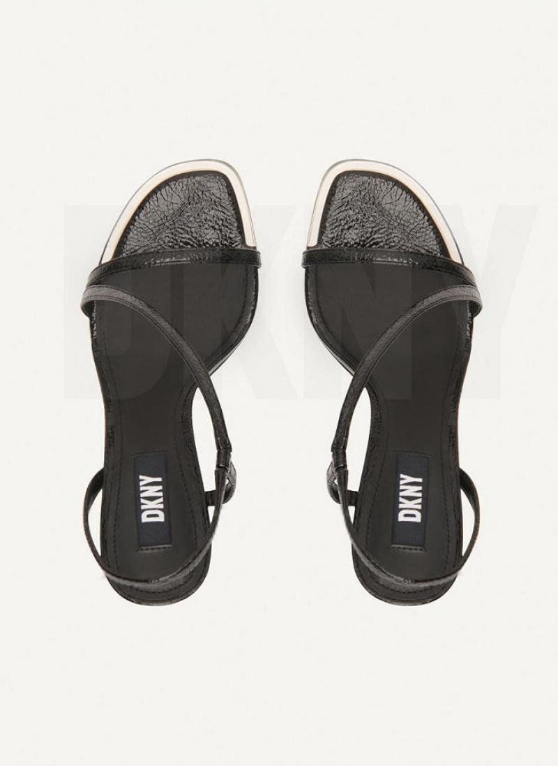 Black Women's DKNY Danielle Strappy Sandals | Australia-D0686