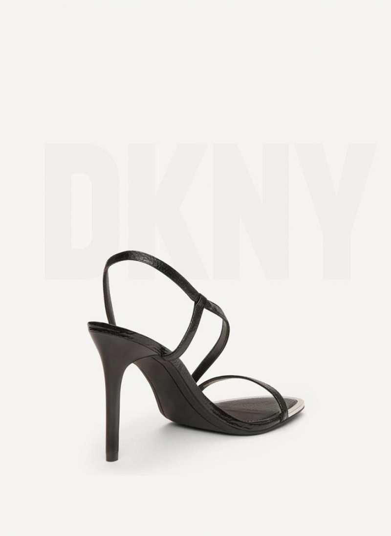 Black Women's DKNY Danielle Strappy Sandals | Australia-D0686