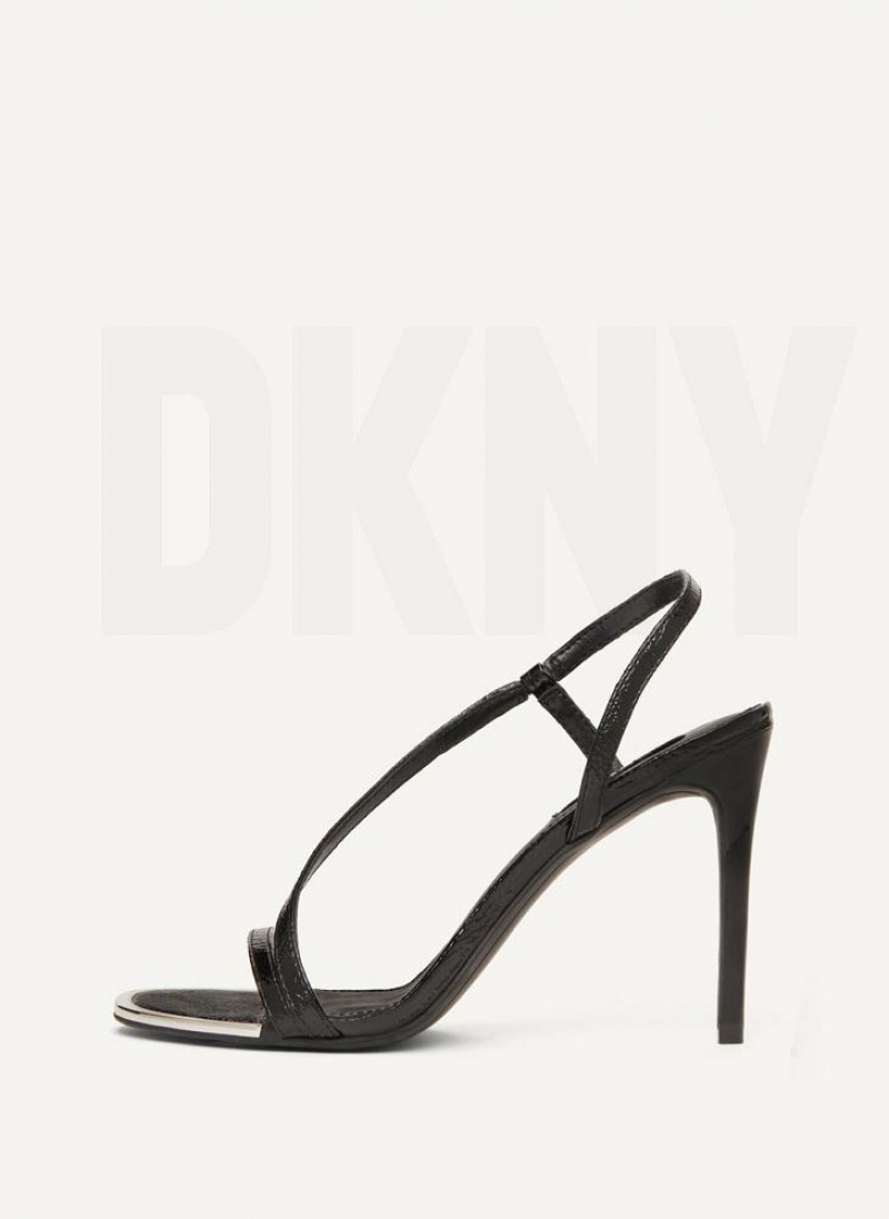 Black Women\'s DKNY Danielle Strappy Sandals | Australia-D0686
