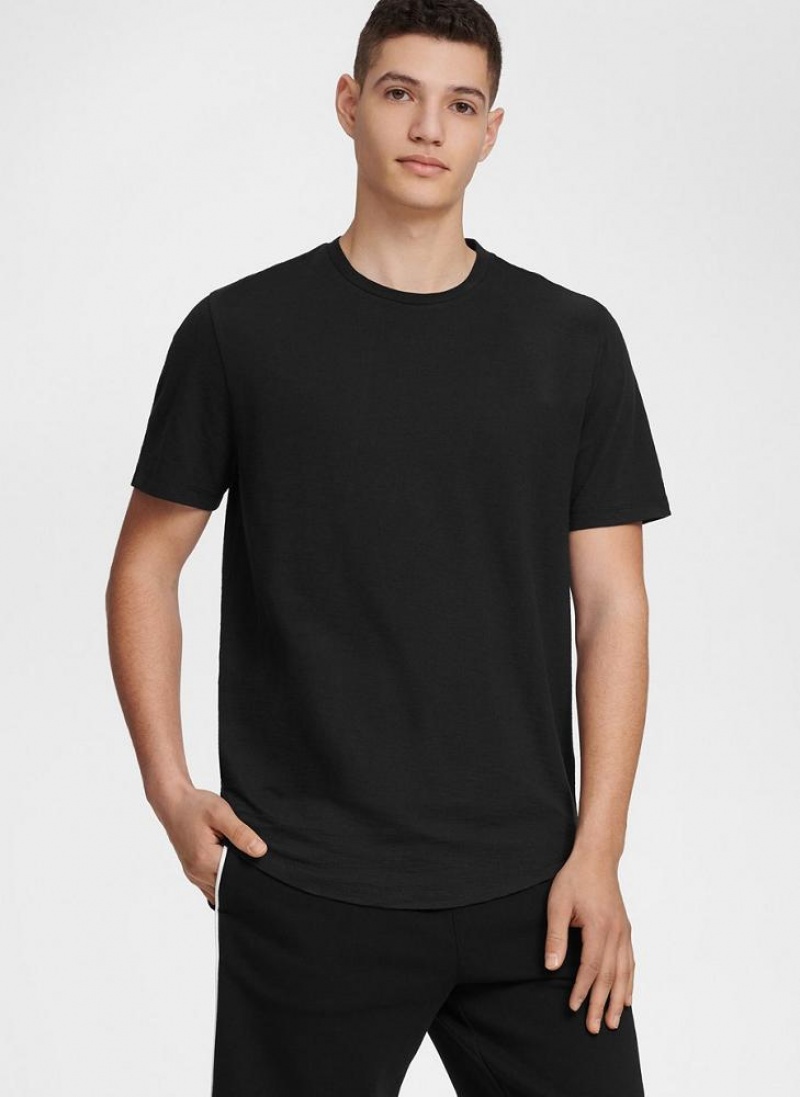 Black Women's DKNY Essential T Shirts | Australia-D1516