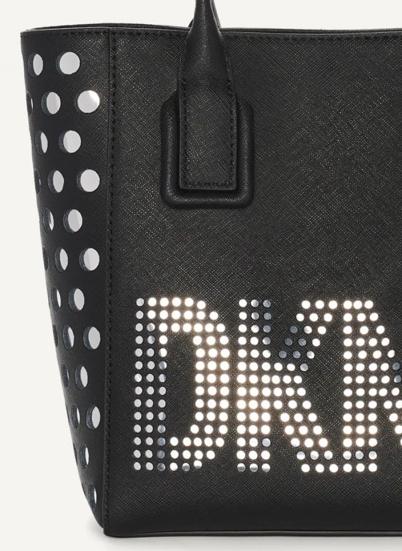 Black Women's DKNY Essex Saffiano Small Tote Bags | Australia-D1463