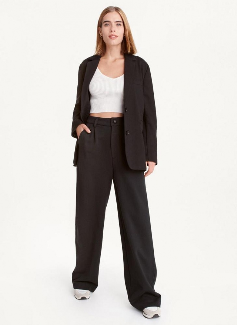 Black Women's DKNY French Terry Soft Blazers | Australia-D1372