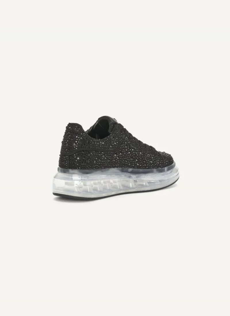 Black Women's DKNY Kandas Lace up Sneakers | Australia-D1897