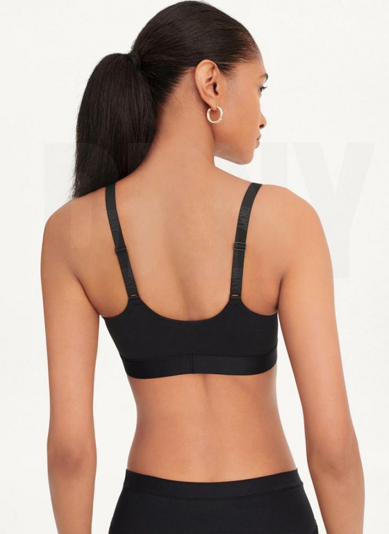 Black Women's DKNY Litewear Active Comfort Bras | Australia-D0456