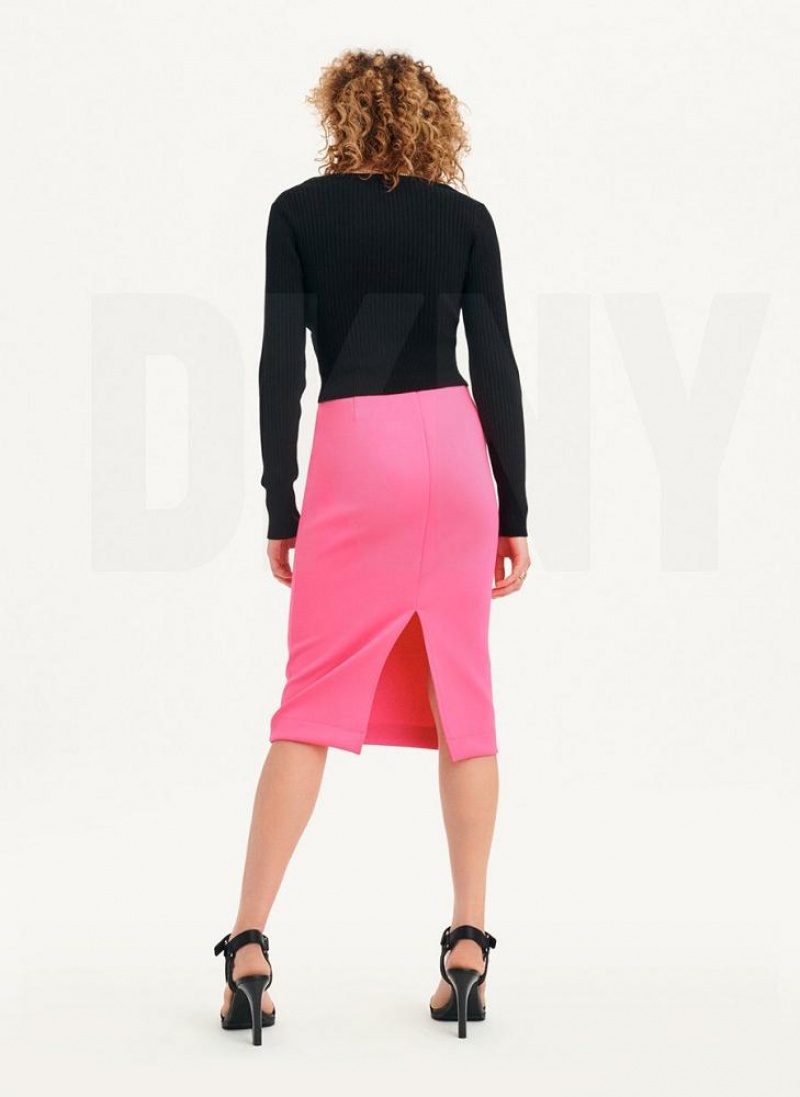 Black Women's DKNY Long Sleeve Cropped Button-Front Cardigan Sweaters | Australia-D1099