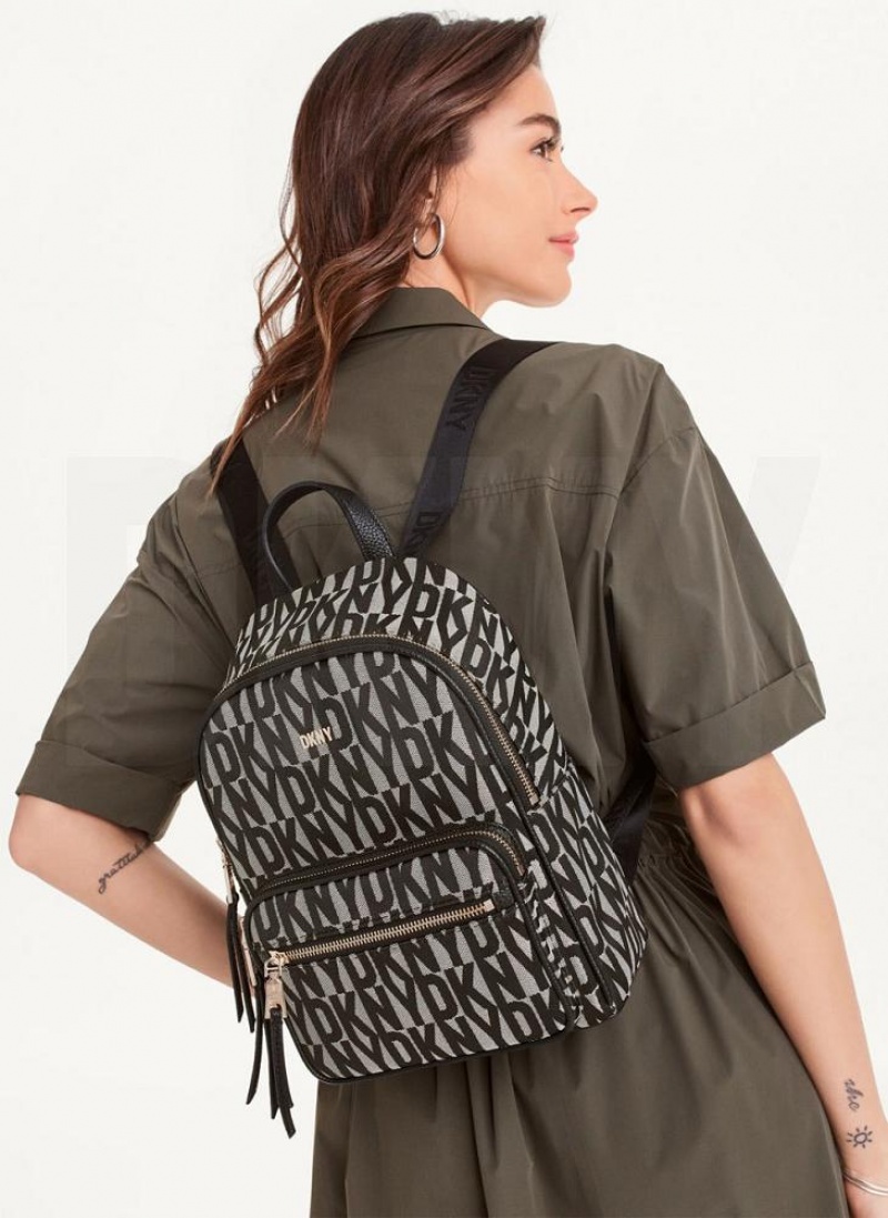 Black Women's DKNY Maxine Backpacks | Australia-D1197