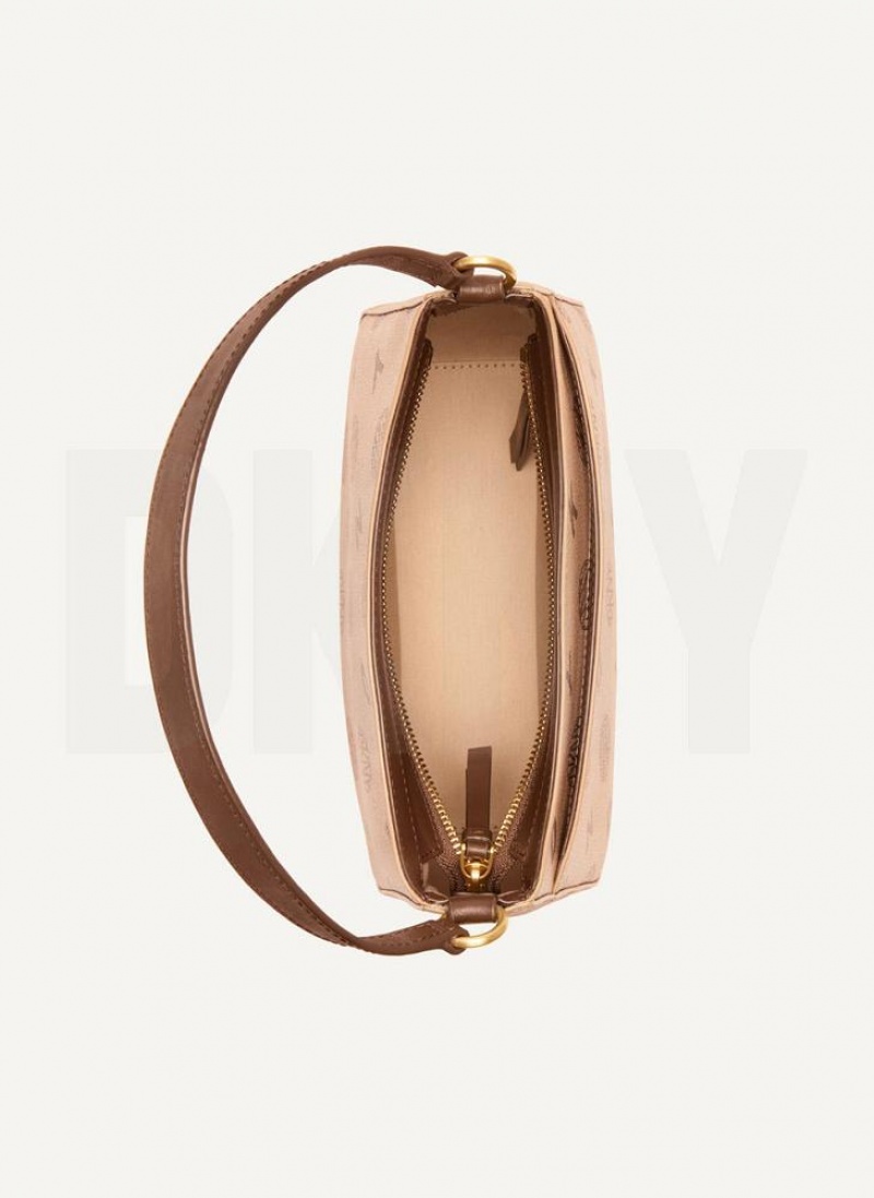 Black Women's DKNY Medium Shoulder Bags | Australia-D1100