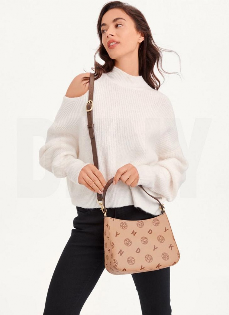 Black Women\'s DKNY Medium Shoulder Bags | Australia-D1100